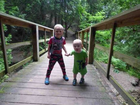 b Owen and Cam on Bridge Lions Den