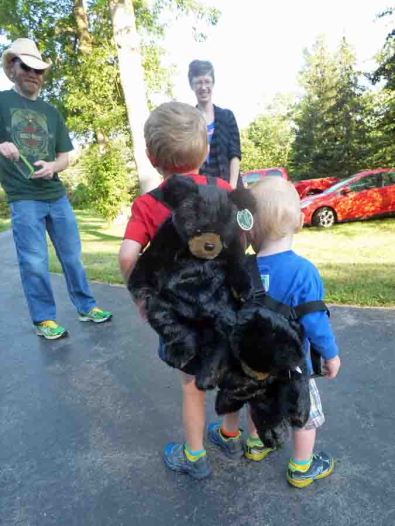 b Owen and Cam w Bear Backpacks
