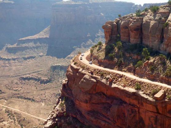 b Cars on Road Below Visitor Center