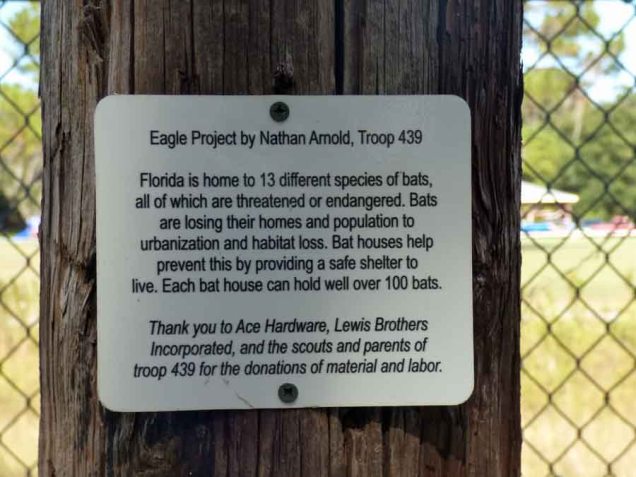 a Bat House Sign