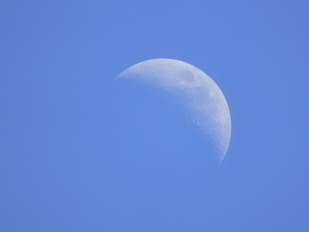 b The Moon at Three in the Afternoon