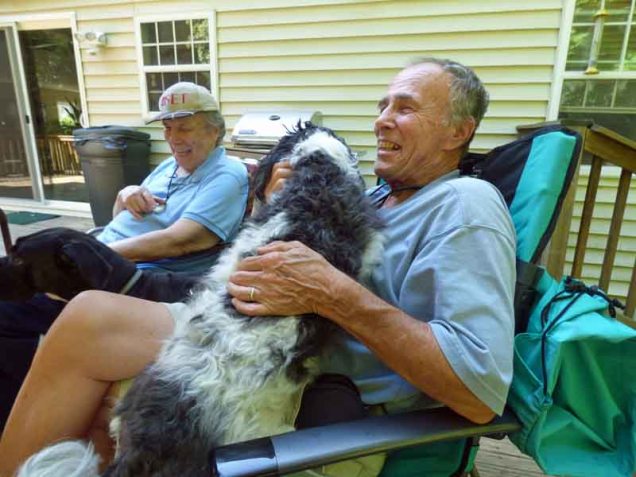 b Paul and Andy with Oscar