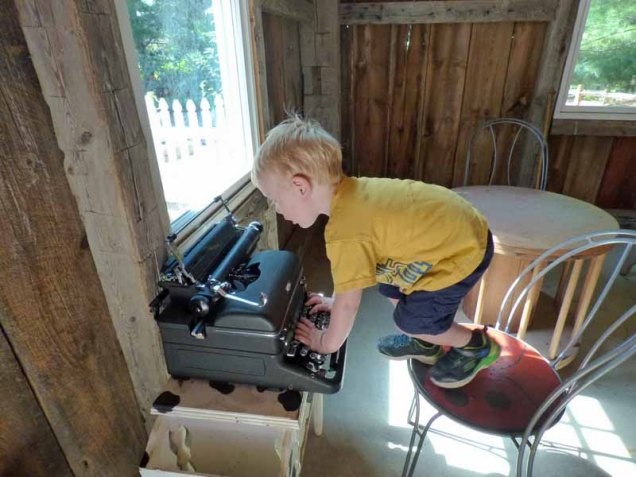 b13 Cam and Typewriter in Barn